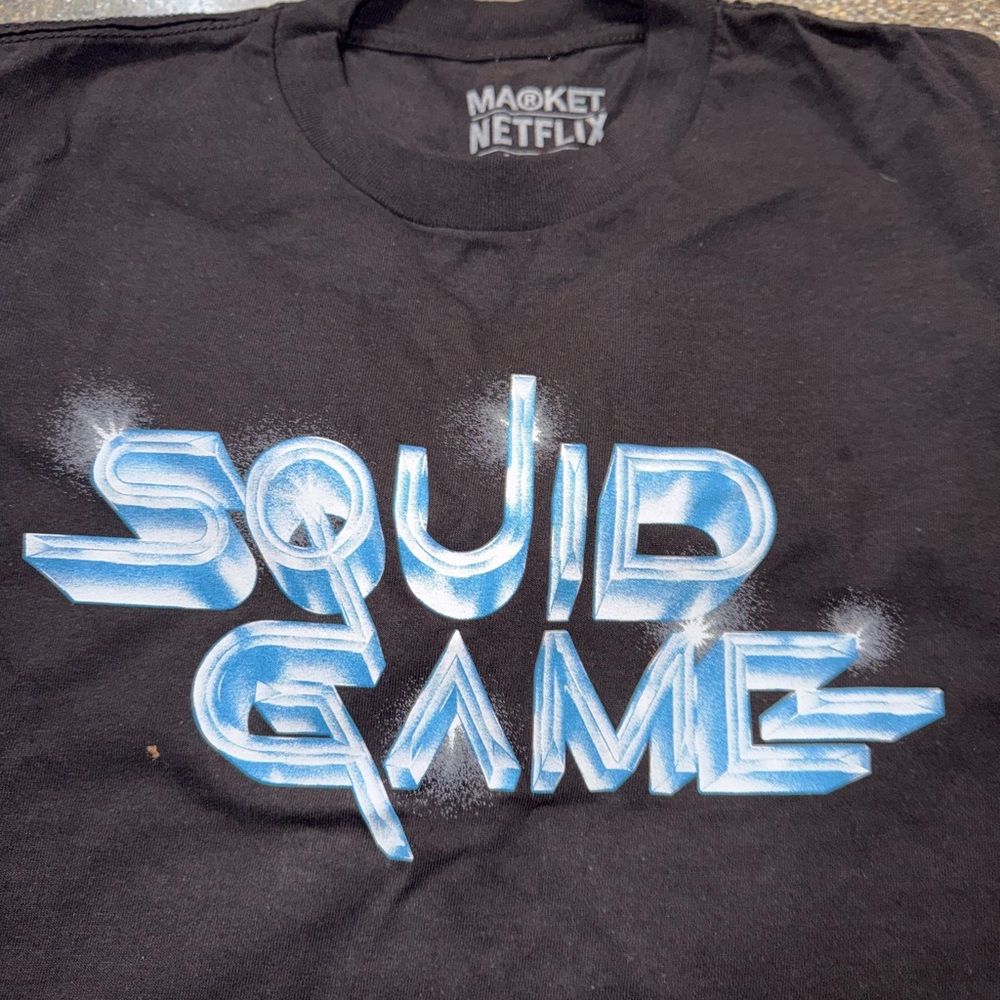 PacSun Black and Blue Squid Game T-Shirt